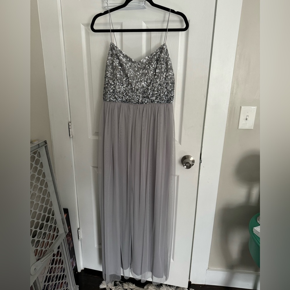 Adrianna Papell Sequin Tulle Gown